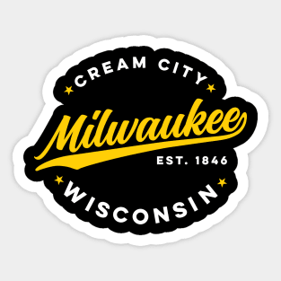 Vintage Milwaukee Wisconsin Cream City USA Sticker